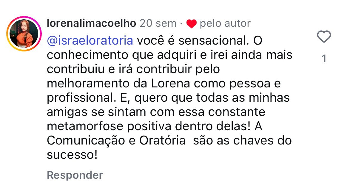 Depoimento de @lorenalimacoelho