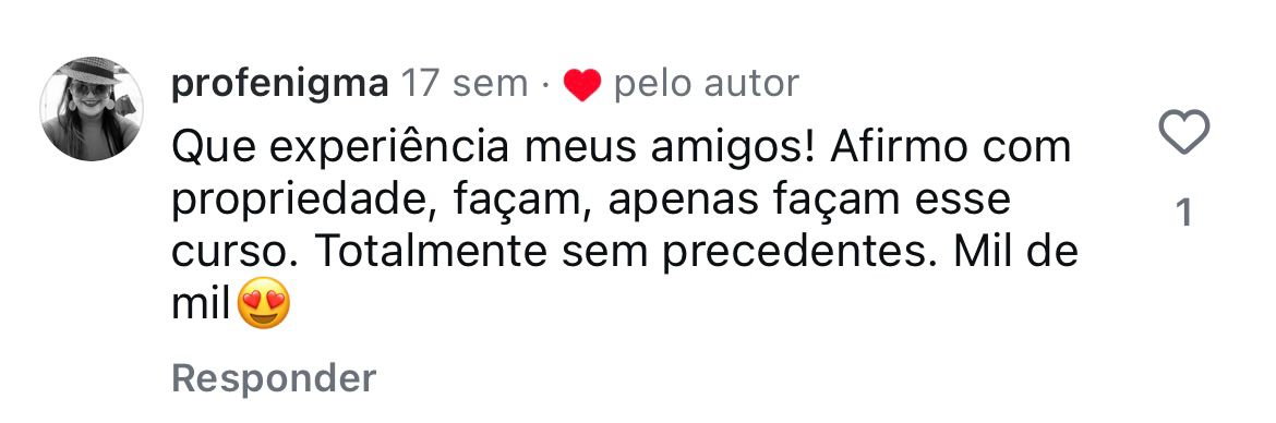 Depoimento de @profenigma