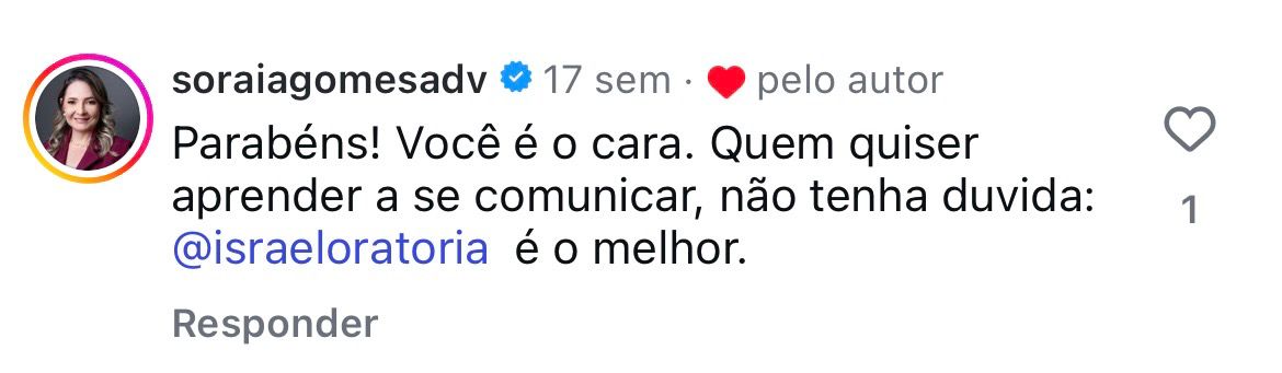 Depoimento de @soraiagomesadv