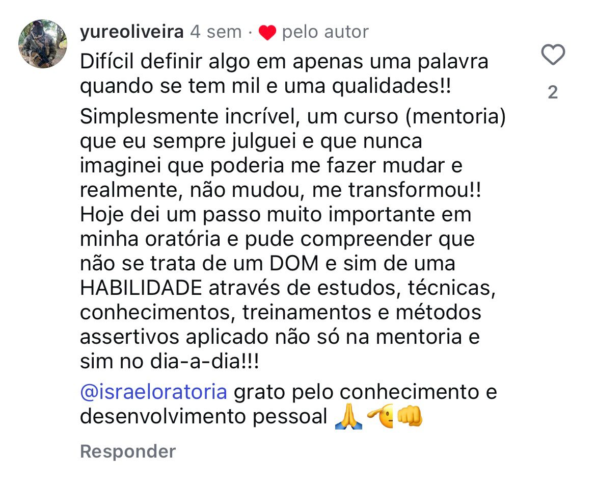 Depoimento de @yureoliveira